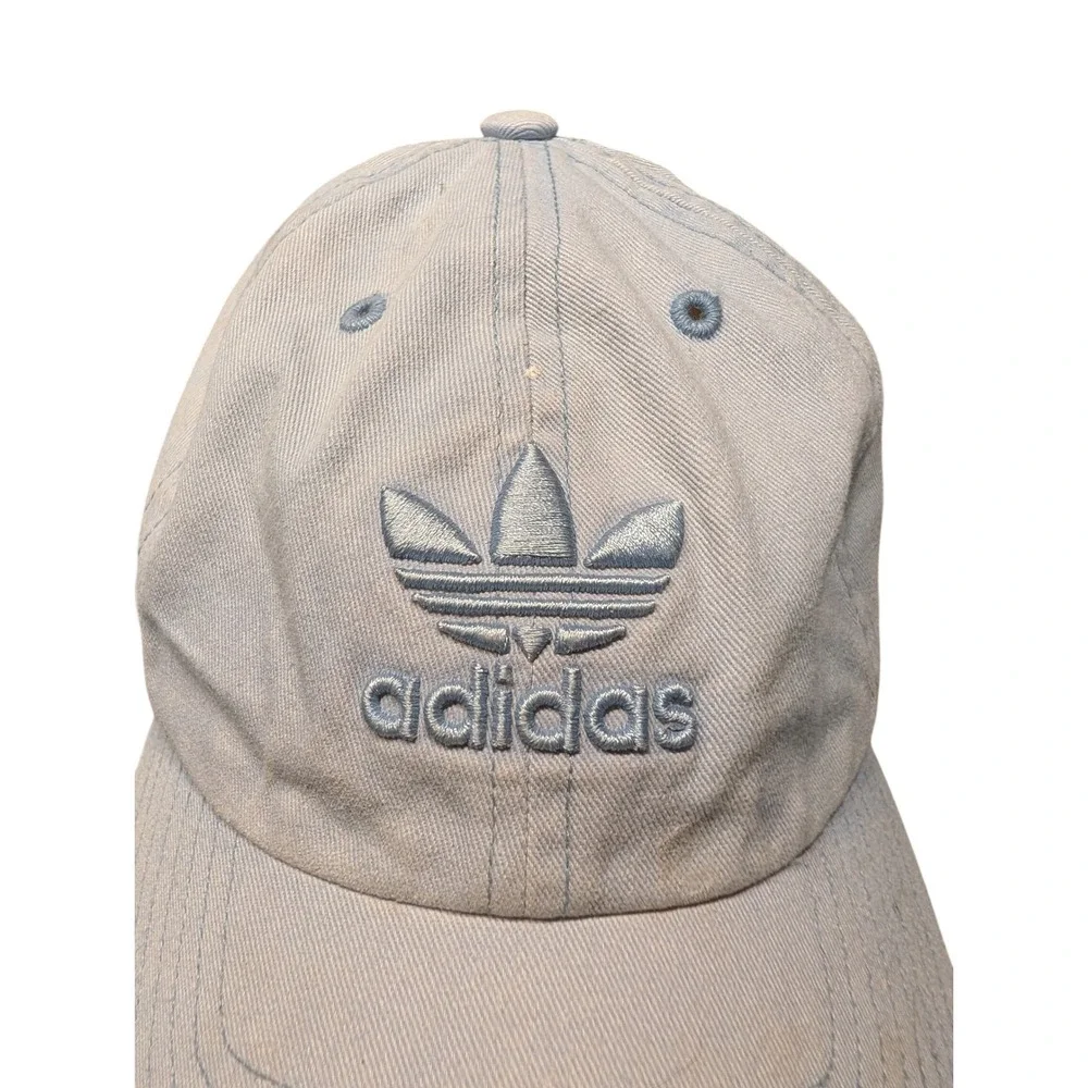Adidas Originals Trefoil Baseball Cap Light Blue Embroidered Adjustable Dad Hat